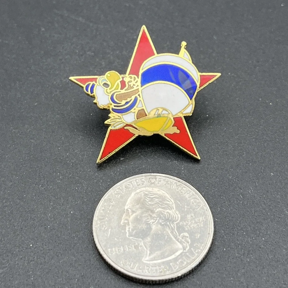 1984 Los Angeles Olympics Sam‎ The Eagle Sailing Event Star Lapel Hat Pin